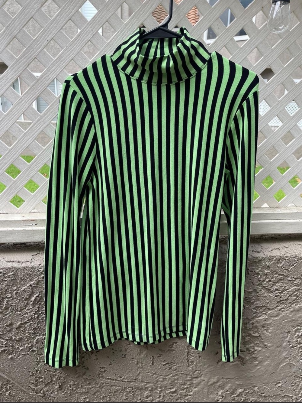 Stieglitz neon green and black turtleneck
